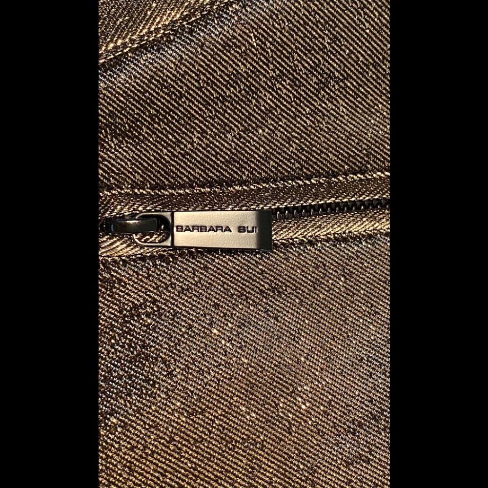 Barbara Bui Gold Jersey Lurex skinny pants-EUC - Picture 5 of 14